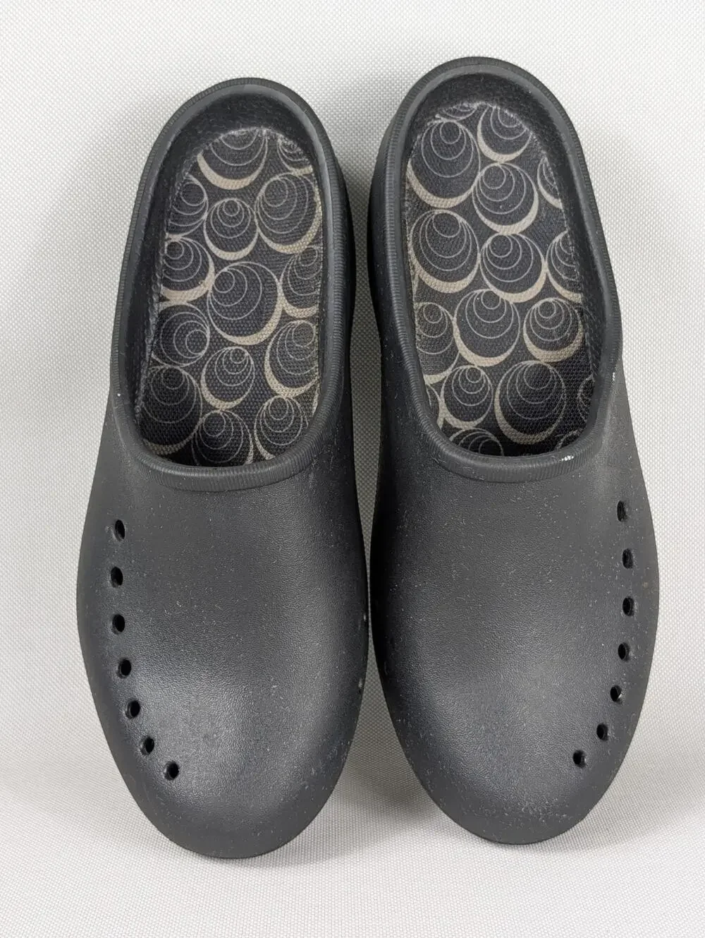 Crocs Black Rubber Slip On Clogs Shoes Women's Size 9 Backless Cushioned